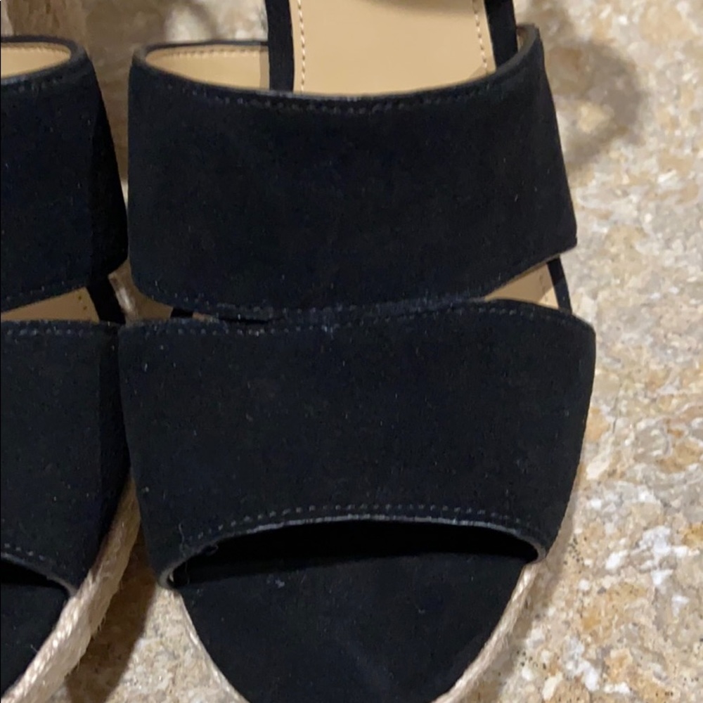 NEW, Michael Kors, black genuine suede 4” wedges - Picture 8 of 8